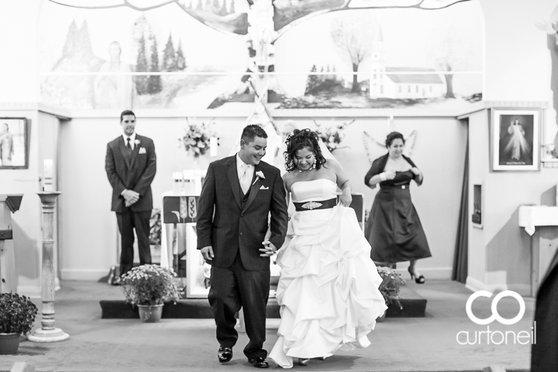 Sault Ste Marie Wedding Photography - Veronica and Gus - Garden River, Water Tower Inn, fall, cold, rain