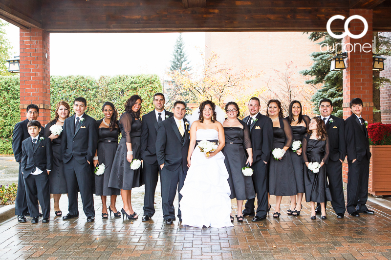Sault Ste Marie Wedding Photography - Veronica and Gus - Garden River, Water Tower Inn, fall, cold, rain