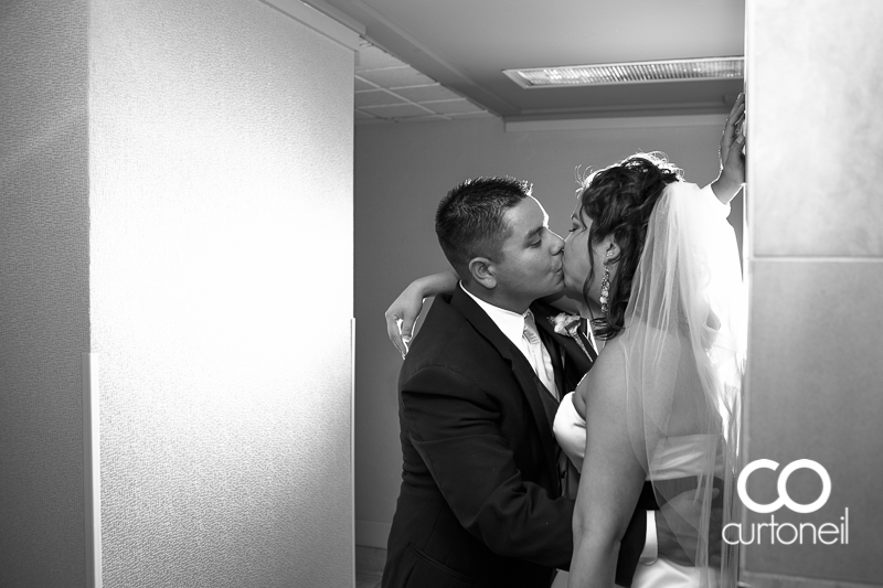 Sault Ste Marie Wedding Photography - Veronica and Gus - Garden River, Water Tower Inn, fall, cold, rain