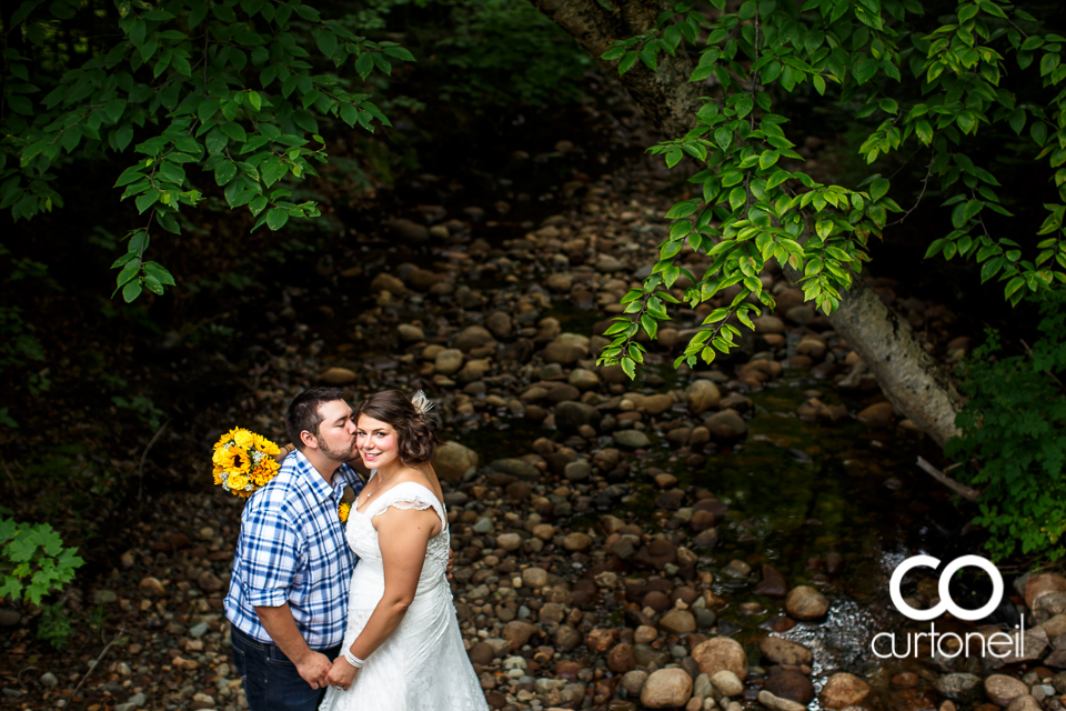 Jessica and Brad - Sault Ste Marie Wedding - Crimson Ridge, creek bed