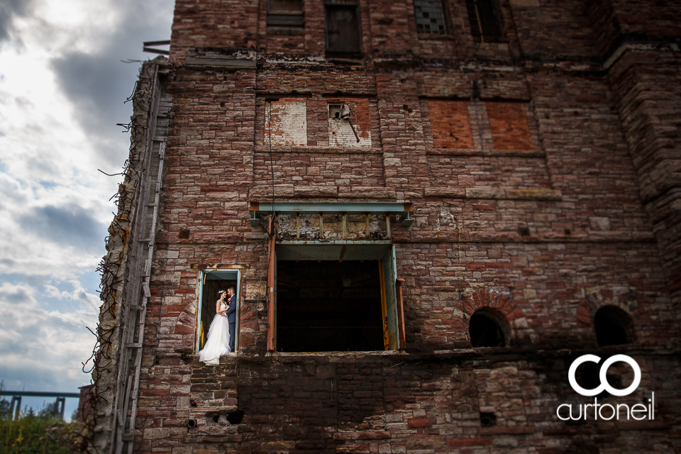 Kirstin and Jason - Sault Wedding Sneak - Machine Shop, Mill Square, Abandoned building