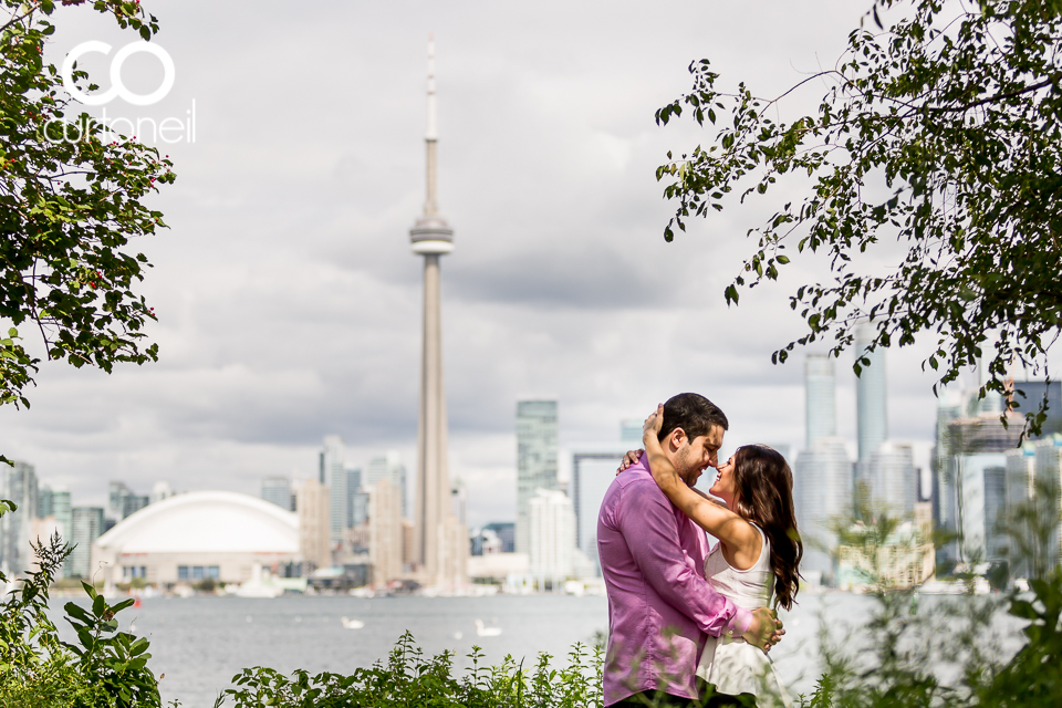 Melissa and Antonio - Toronto Engagement, Toronto Island, Distillery District, Rogers Centre, Blue Jays