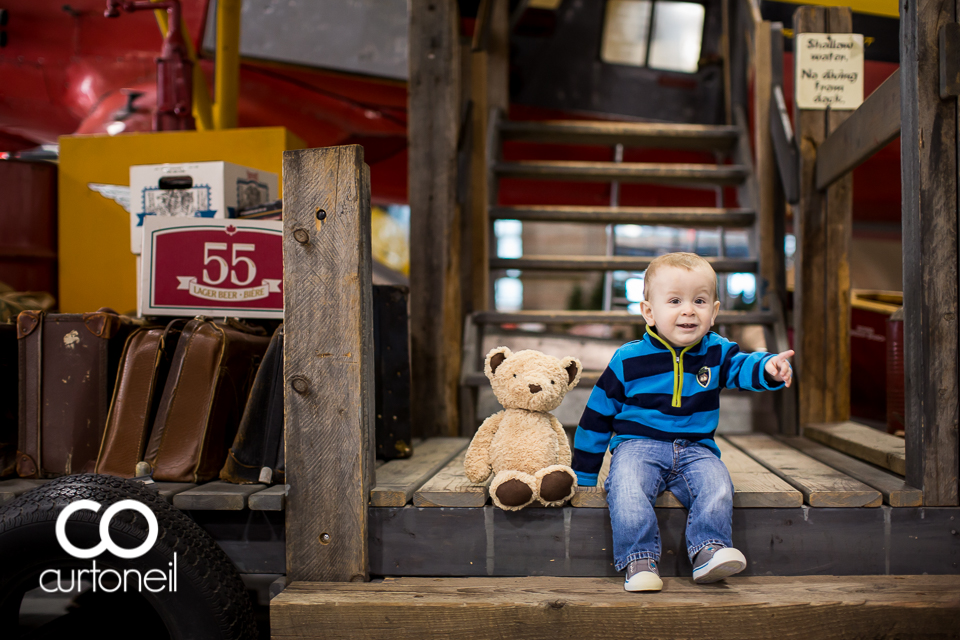 Finn - First Birthday - Bushplane Museum - Kid Photography