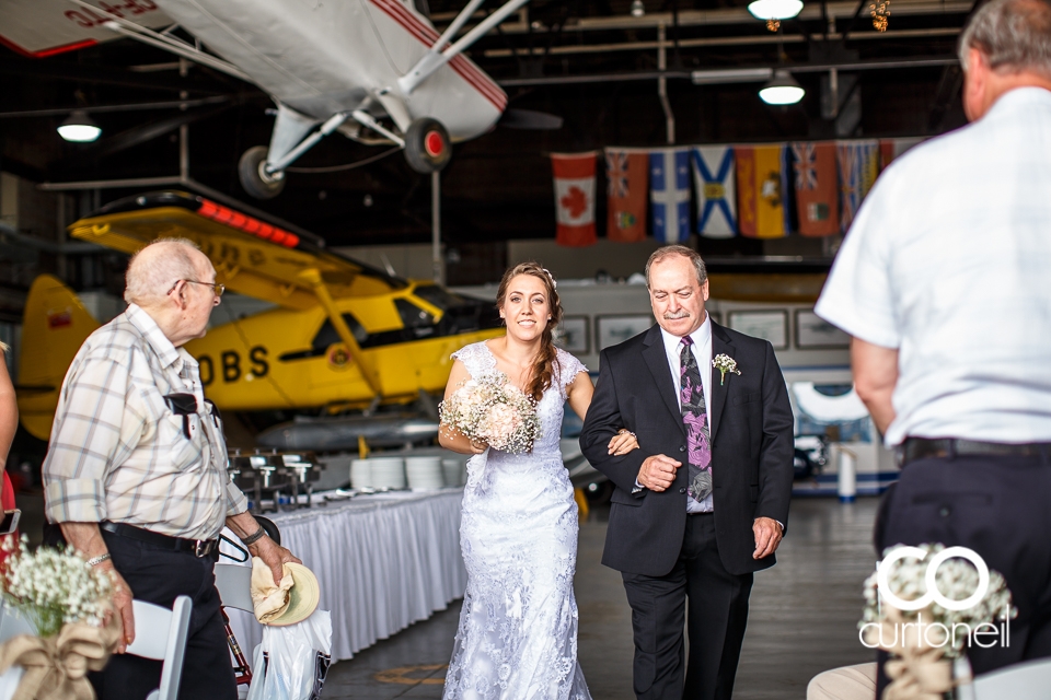 Lisa and Josh's Sault wedding with the ceremony and reception at the Canadian Heritage Bushplane Centre