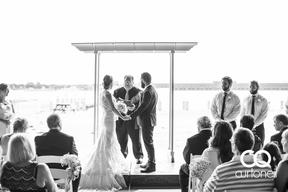 Lisa and Josh's Sault wedding with the ceremony and reception at the Canadian Heritage Bushplane Centre
