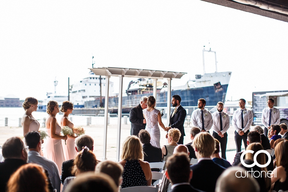 Lisa and Josh's Sault wedding with the ceremony and reception at the Canadian Heritage Bushplane Centre