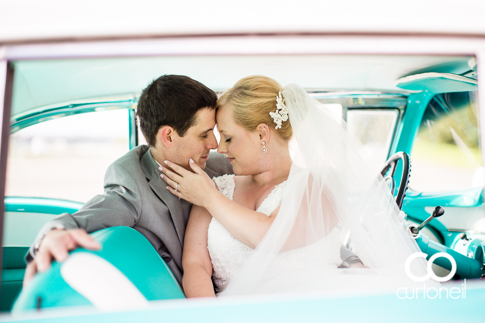 Amy and Mark Sault Wedding in a 1954 Buick Century