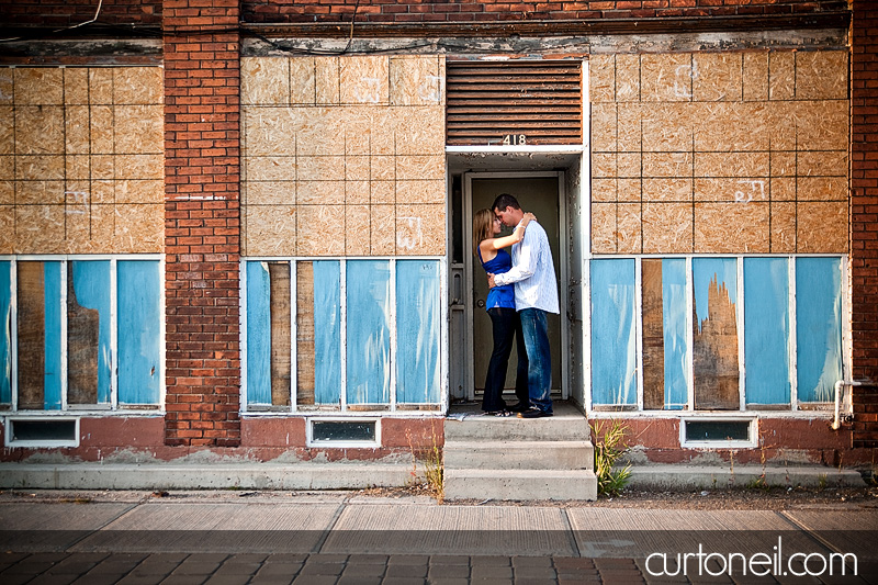 Abandoned building sault engagement photography