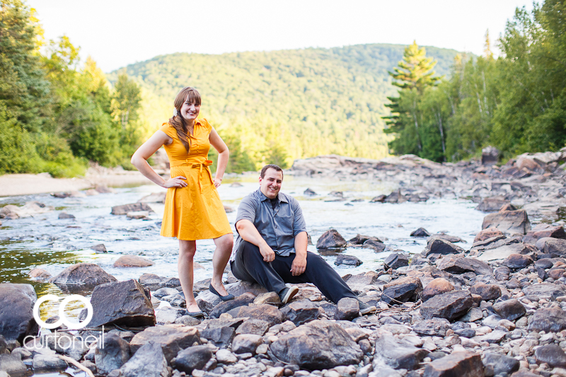 Sault Ste Marie Engagement Photography - Danielle and Brendan - Whitman Dam Falls adventure