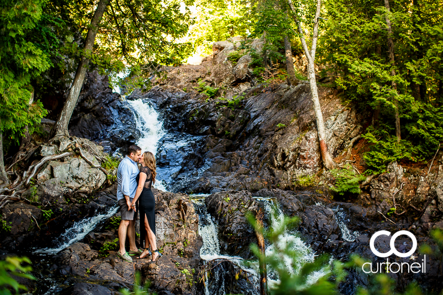 Sault Ste Marie Engagement Photography - Johanna and RJ - sneak peek at the falls at Hiawatha