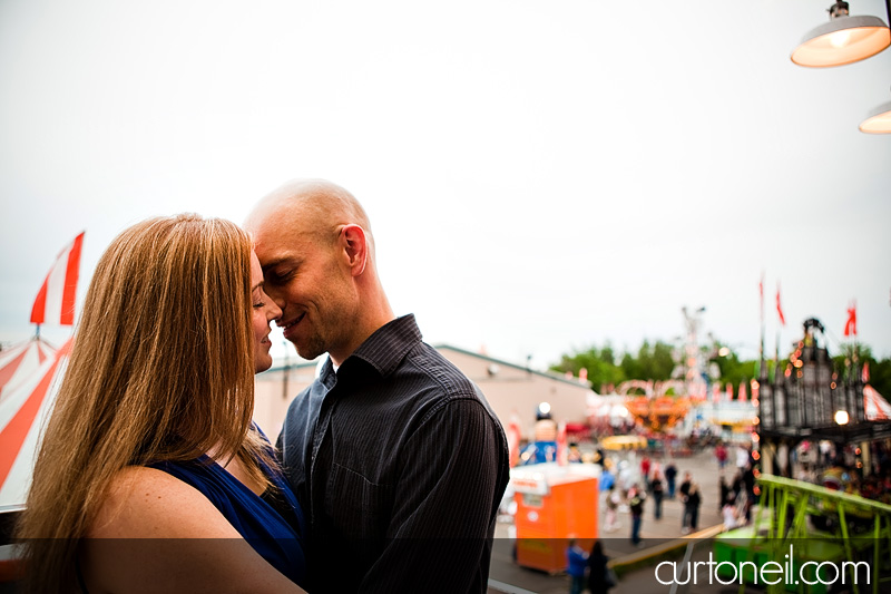 Engagement Shoot at the Carnival - Kim and Aaron - top of the fun house