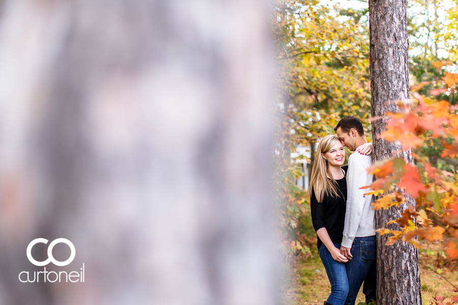 Sault Ste Marie Engagement Photography - Katie and Robbie - Pine Island, fall, haunted, Checy truck