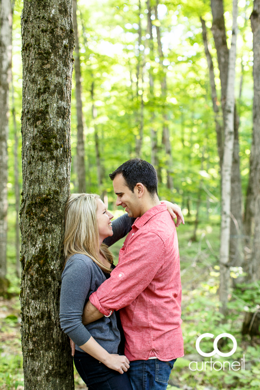Sault Ste Marie Engagement Photography - Kylie and Brian - St. Joseph Island, camp, creepy cabin, mystery animal