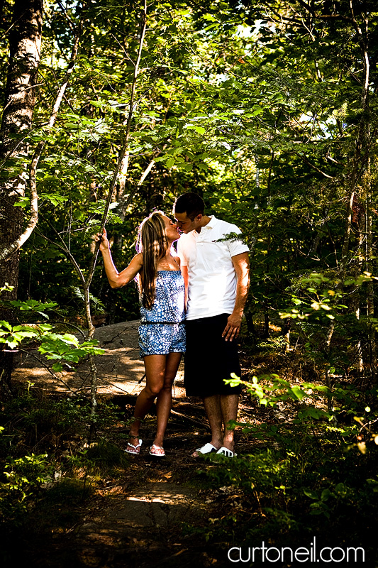 Sault Engagement Photography - Mandy and Mike - Chippewa Falls on the footpath