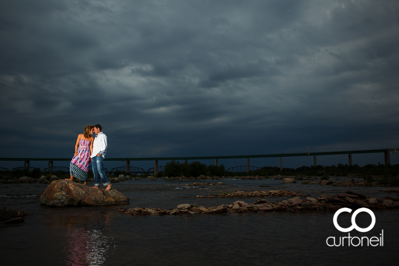 Sault Ste Marie Engagement Photography - Nicole and Greg - sneak peek from Whitefish Island just before the storm
