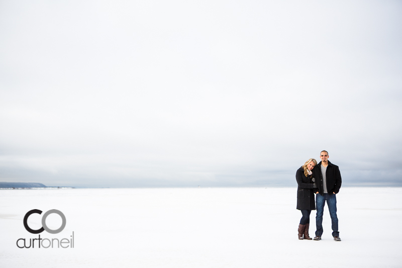 Sault Ste Marie Engagement Photography - Rachel and James - winter, cold, ice