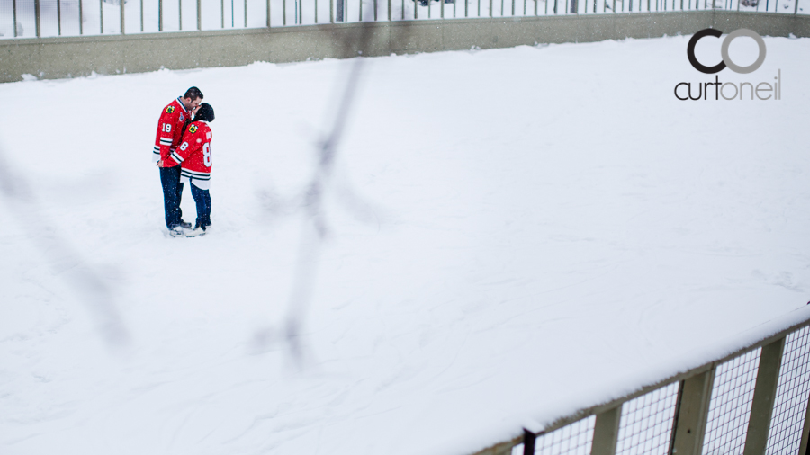 Sault Ste Marie Engagement Photography - Rebecca and Ryan - sneak peek, winter, Esposito Park, outdoor rink