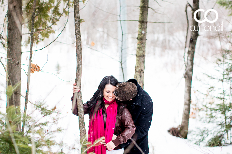 Sault Ste Marie Engagement Photography - Stacey and Jon - sneak peek, winter, cold, snow, hub trail