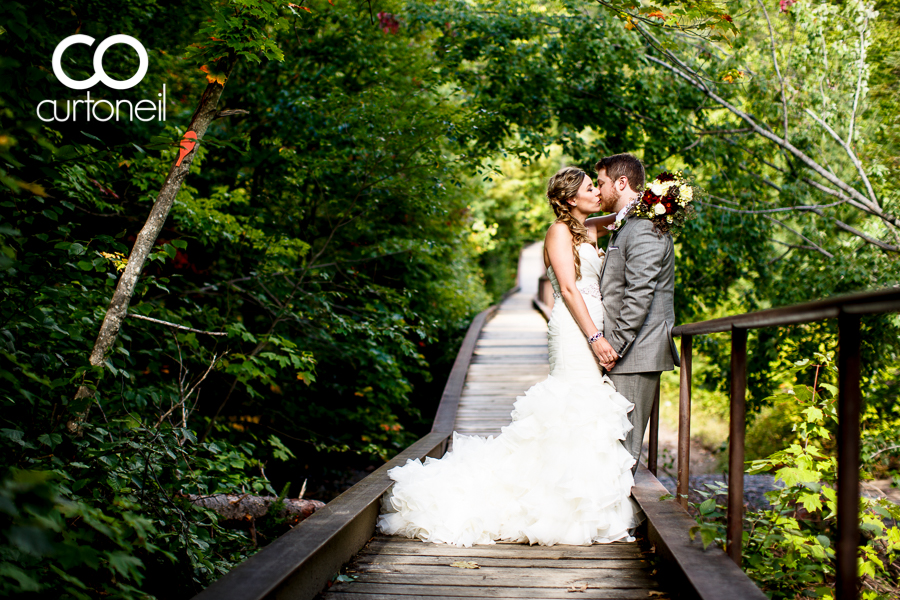 Sault Ste Marie Wedding Photography - Alex and Jon - sneak peek, Hiawatha Highlands, bridge