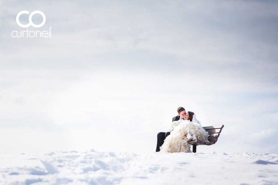 Sault Ste Marie Wedding Photography - Alyse and Mike - wedding sneak peek, winter, cold, Bellevue Park