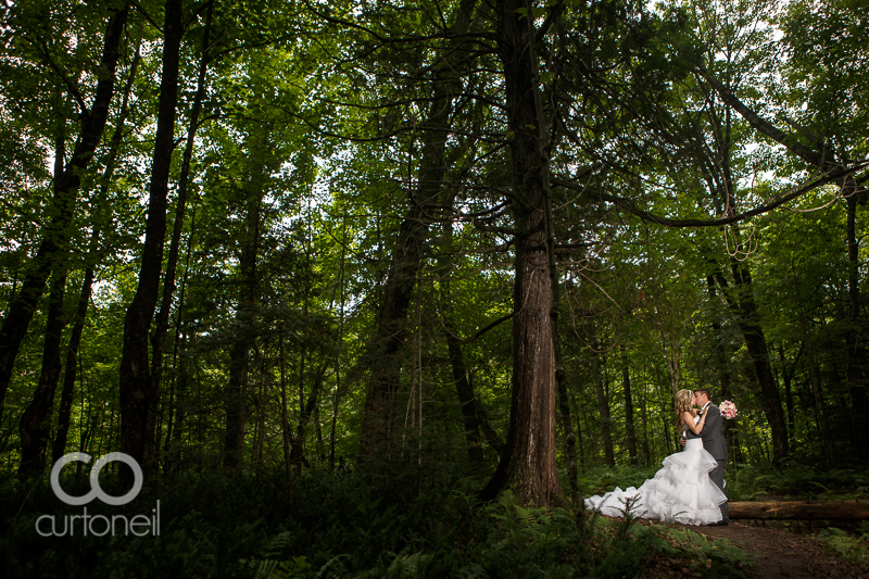 Sault Ste Marie Wedding Photography - Shannon and Eric - Wishart Park, summer, trees, forest